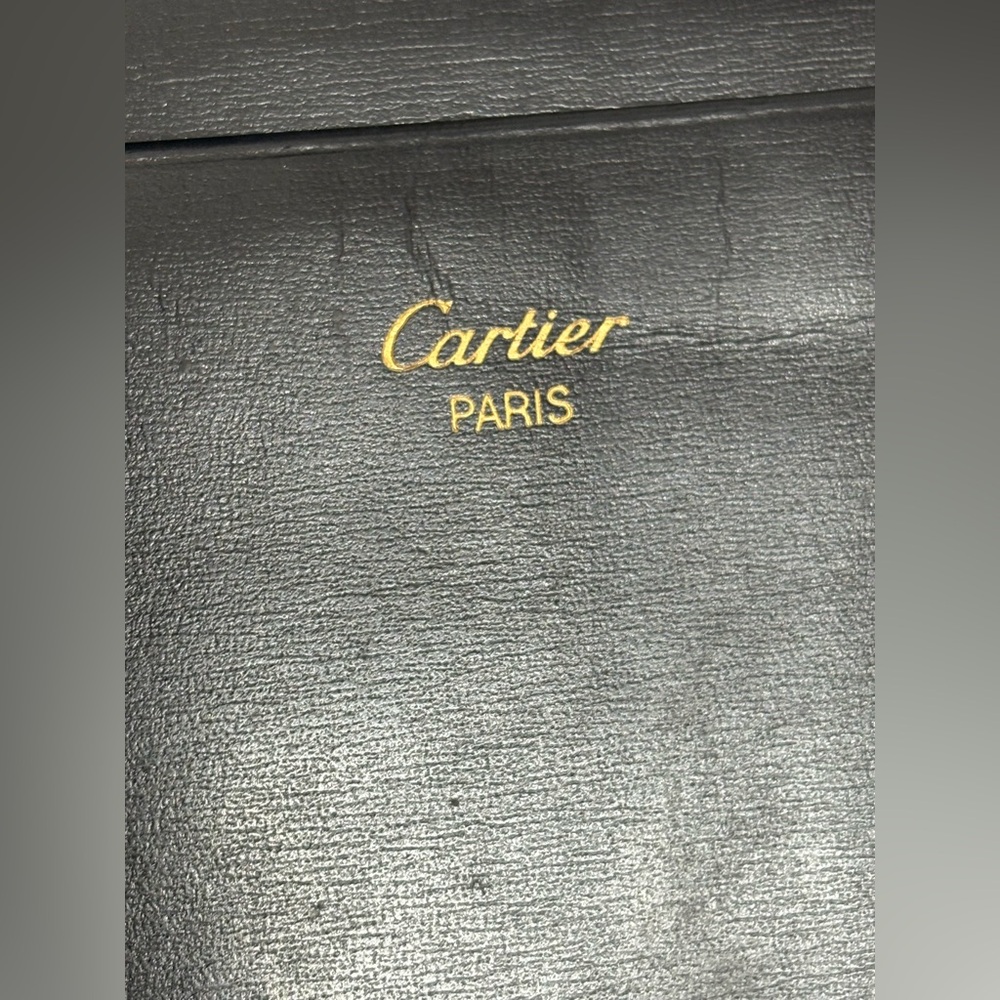 Cartier Black Leather Gold Accent Wallet - Picture 5 of 12